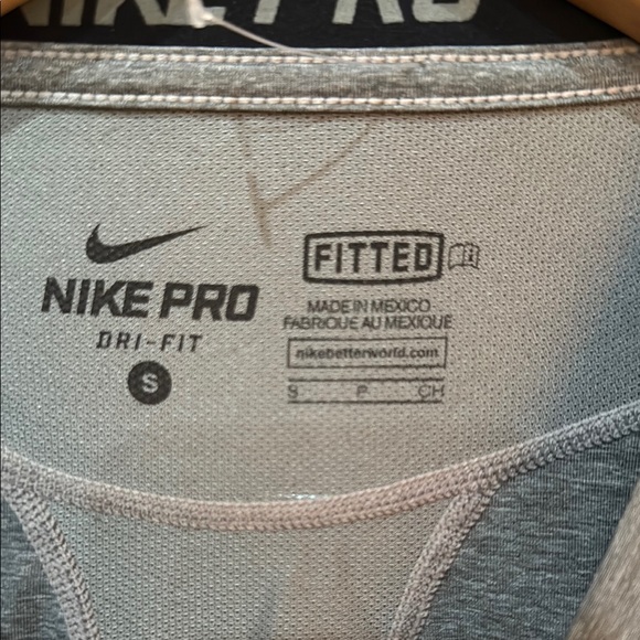 Nike Gray Long Sleeve Athletic Tee - Picture 3 of 5